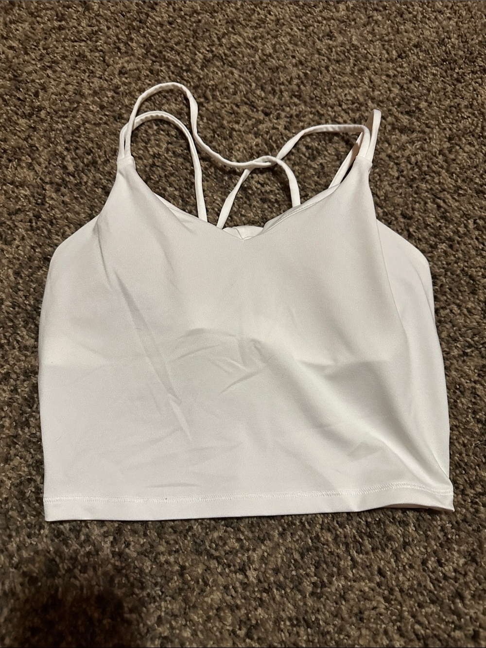Old Navy White Double-Strap Bandeau Crop Top